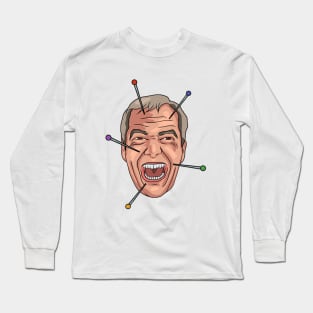 Nigel Farage Voodoo Doll Pin Illustration Long Sleeve T-Shirt